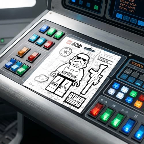 LEGO STAR WARS STICKER STORMTROOPER BLACK WHITE 53751 5 DIECUT PET STICKERS 1 SHEET FOR WATER - 4