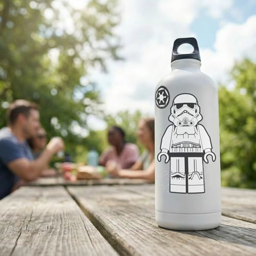 LEGO STAR WARS STICKER STORMTROOPER BLACK WHITE 53751 5 DIECUT PET STICKERS 1 SHEET FOR WATER - 7