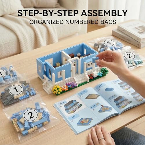 CONJUNTO DE CONSTRUCCION DE CASA GILMORE COMPATIBLE CON LEGO PARA NIÑAS KIT DE CONSTRUCCION - 5