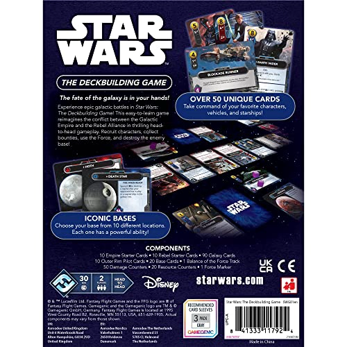 FANTASY FLIGHT GAMES STAR WARS THE DECKBUILDING GAME JUEGO DE CARTAS DE ESTRATEGIA JUEGO DE BATALLA - 2