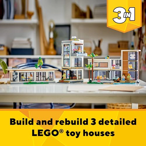 LEGO CREATOR 3 EN 1 CASA DE JUGUETES MODERNA JUEGO DE CONSTRUCCION DE JUGUETES PARA NIÑOS CON 3 - 2