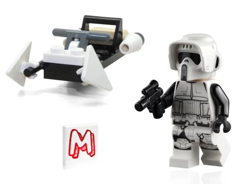 LEGO STAR WARS THE MANDALORIAN MINIFIGURE IMPERIAL SCOUT TROOPER CON BICICLETA BLASTER Y SPEEDER - 1