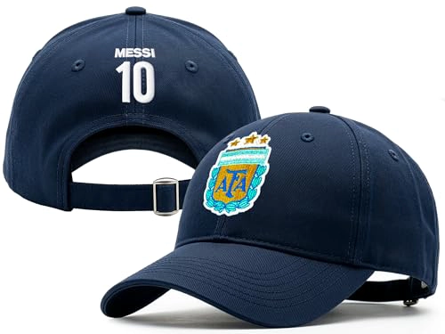 GORRA DE BE ISBOL CON LICENCIA OFICIAL DE ARGENTINA AFA MESSI 10 CORREA DE HEBILLA AJUSTABLE ESCUDO - 1
