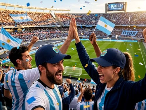 GORRA DE BE ISBOL CON LICENCIA OFICIAL DE ARGENTINA AFA MESSI 10 CORREA DE HEBILLA AJUSTABLE ESCUDO - 5