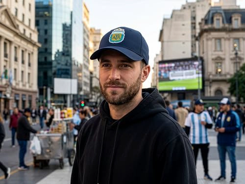 GORRA DE BE ISBOL CON LICENCIA OFICIAL DE ARGENTINA AFA MESSI 10 CORREA DE HEBILLA AJUSTABLE ESCUDO - 6