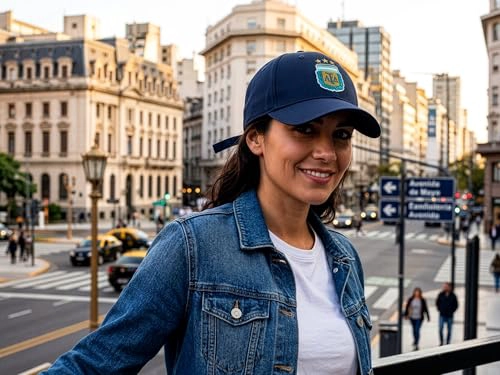 GORRA DE BE ISBOL CON LICENCIA OFICIAL DE ARGENTINA AFA MESSI 10 CORREA DE HEBILLA AJUSTABLE ESCUDO - 7