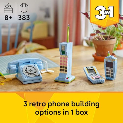 LEGO CREATOR 31174 TELE FONO RETRO 3 EN 1 PARA NIÑOS DECORACION DEL HOGAR PARA DORMITORIO O - 2