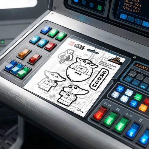 LEGO STAR WARS THE MANDALORIAN STICKER GROGU BW 53756 5 CALCOMANIAS 1 HOJA MATERIAL DE PET BLANCO - 4