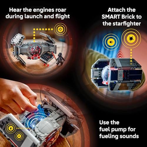 LEGO STAR WARS SMART PLAY JUEGO DE CONSTRUCCION INTERACTIVO TIE FIGHTER DE DARTH VADER SET TODO - 5