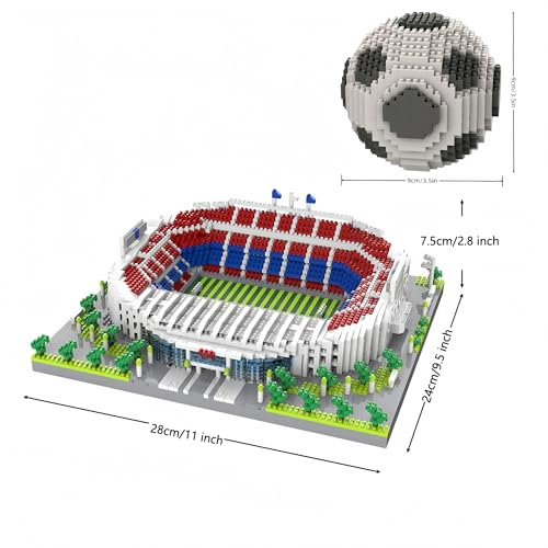 JUEGO DE 4200PIEZAS DE ESTADIO DE FUTBOL DE BARCELONA CON BALON DE FUTBOL MICRO BLOQUES - 5