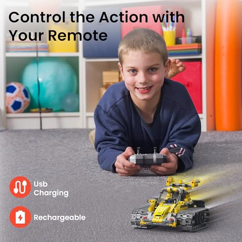 MIBIDO STEM ROBOT KIT DE CONSTRUCCION DE REGALO PARA NIÑOS DE 8 A 12 AÑOS CON CONTROL REMOTO - 3
