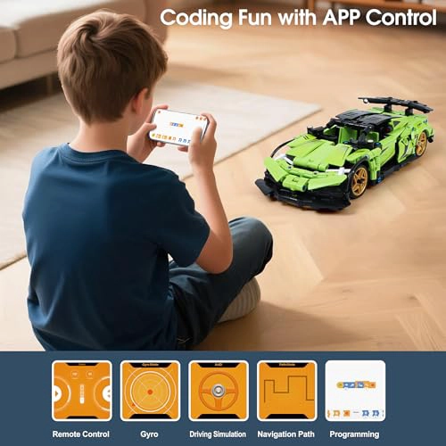 IQKIDZ KIT DE BLOQUES DE CONSTRUCCION STEM PARA NIÑOS AUTO DE CARRERAS CON CONTROL REMOTO Y ROBOT - 3