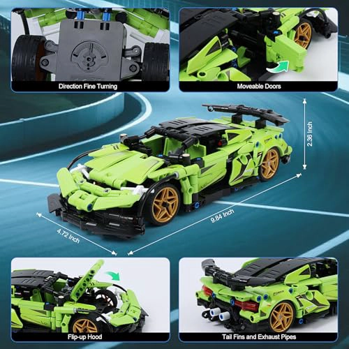 IQKIDZ KIT DE BLOQUES DE CONSTRUCCION STEM PARA NIÑOS AUTO DE CARRERAS CON CONTROL REMOTO Y ROBOT - 6