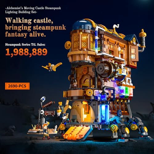 LUMIBRICKS JUEGO DE LADRILLOS DE CONSTRUCCION CON ILUMINACION DEL CASTILLO MOVIL DEL ALQUIMISTA - 5
