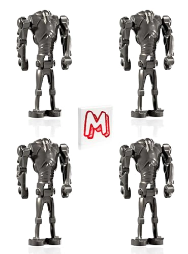 LEGO STAR WARS MINIFIGURA DE THE CLONE WARS SUPER BATTLE DROID GRIS OSCURO PERLA PAQUETE DE 4 - 1