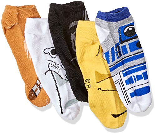 STAR WARS CHEWBACCA DARTH VADER R2D2 FACES CALCETINES TOBILLEROS 5 UNIDADES - 2