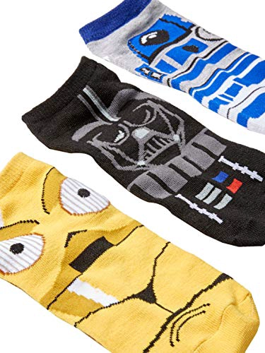 STAR WARS CHEWBACCA DARTH VADER R2D2 FACES CALCETINES TOBILLEROS 5 UNIDADES - 3