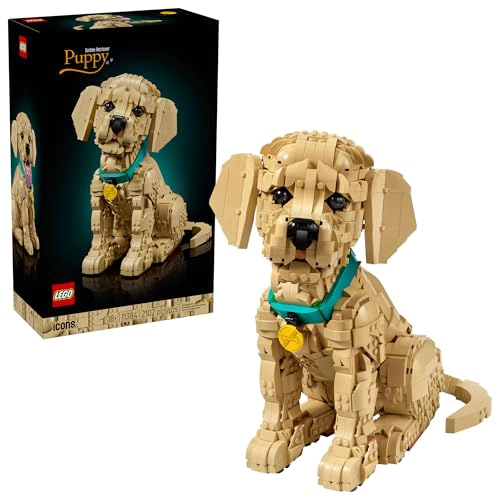 LEGO ICONS GOLDEN RETRIEVER JUEGO DE CONSTRUCCION DE CACHORROS PARA ADULTOS A PARTIR DE 18 AÑOS - 1