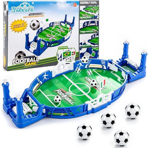 3 OTTERS MINI JUEGO DE MESA DE FUTBOL PARA NIÑOS Y ADULTOS MINI FUTBOLIN DE MESA PARA 3 PARA NIETOS - 1