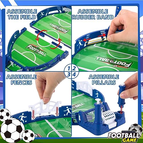 3 OTTERS MINI JUEGO DE MESA DE FUTBOL PARA NIÑOS Y ADULTOS MINI FUTBOLIN DE MESA PARA 3 PARA NIETOS - 3