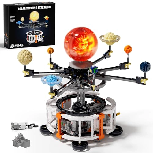 KIT DE CONSTRUCCION ESPACIAL DE SISTEMA SOLAR GIRATORIO DE DOBLE MODO MODELO STEM CON PLANETAS - 1