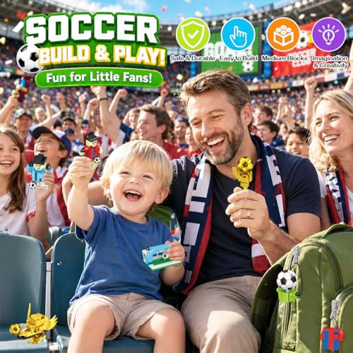 PAQUETE DE 24 BLOQUES DE CONSTRUCCION CON TEMATICA DE LA COPA MUNDIAL DE FUTBOL 2026 CON LLAVEROS - 3