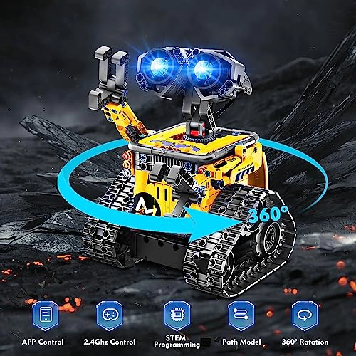 INSOON JUEGO DE JUGUETES DE ROBOT PARA NIÑOS JUEGO DE CONSTRUCCION DE 520 PIEZAS APLICACION - 3