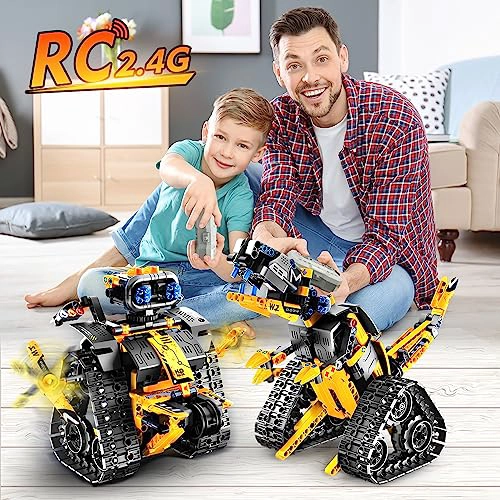 INSOON JUEGO DE JUGUETES DE ROBOT PARA NIÑOS JUEGO DE CONSTRUCCION DE 520 PIEZAS APLICACION - 5