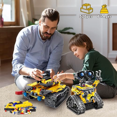 INSOON JUEGO DE JUGUETES DE ROBOT PARA NIÑOS JUEGO DE CONSTRUCCION DE 520 PIEZAS APLICACION - 6