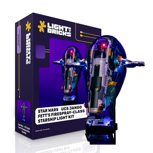 LIGHT MY BRICKS KIT DE LUCES LED PARA LEGO STAR WARS JANGO FETT FIRESPRAY CLASS STARSHIP 75409 - 1