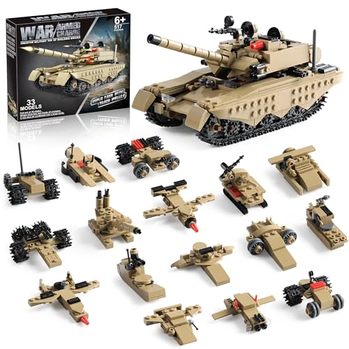 ARMY TANK JUEGO DE BLOQUES DE CONSTRUCCION COMPATIBLE CON LEGO 517 PIEZAS DE JUGUETE MILITAR - 1