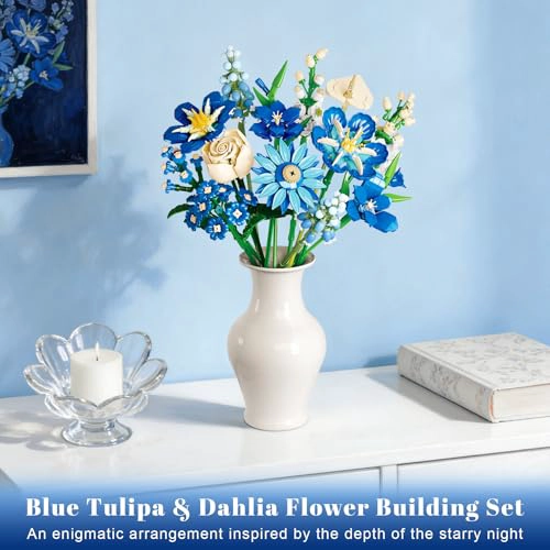 JUEGO DE CONSTRUCCION DE RAMO DE FLORES COMPATIBLE CON FLORES DE LEGO 16 FLORES ARTIFICIALES - 2