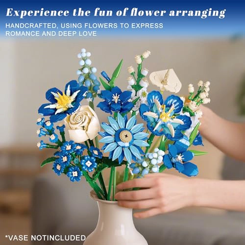 JUEGO DE CONSTRUCCION DE RAMO DE FLORES COMPATIBLE CON FLORES DE LEGO 16 FLORES ARTIFICIALES - 3