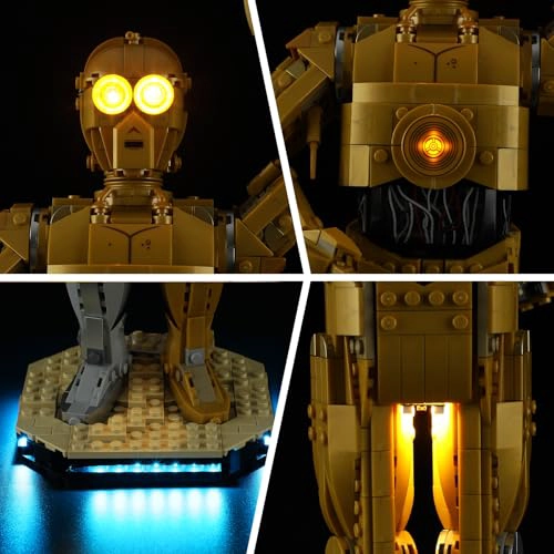 BRIKSMAX KIT DE LUCES PARA LEGO C3PO ILUMINACION LED COMPATIBLE CON LEGO STAR WARS 75398 JUEGO - 3