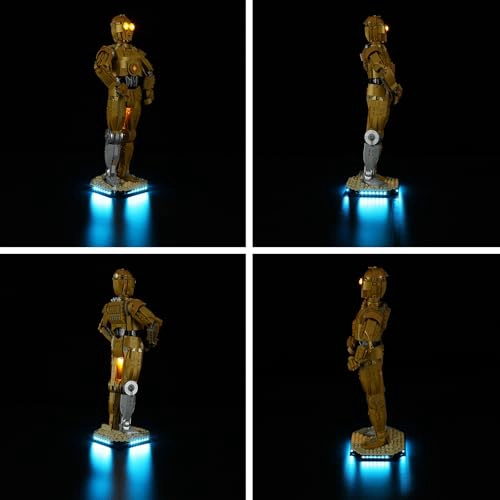 BRIKSMAX KIT DE LUCES PARA LEGO C3PO ILUMINACION LED COMPATIBLE CON LEGO STAR WARS 75398 JUEGO - 4
