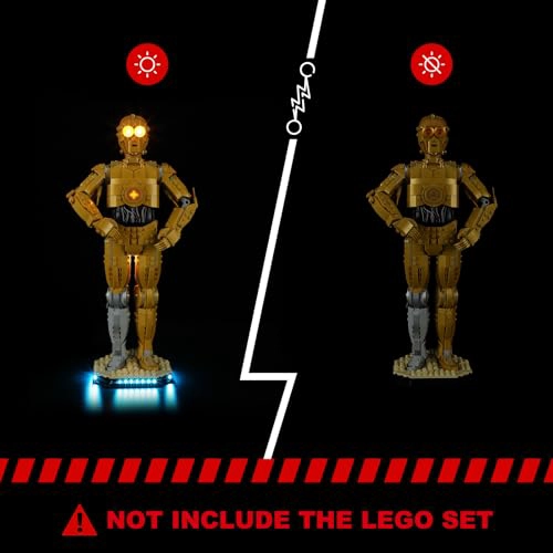 BRIKSMAX KIT DE LUCES PARA LEGO C3PO ILUMINACION LED COMPATIBLE CON LEGO STAR WARS 75398 JUEGO - 5