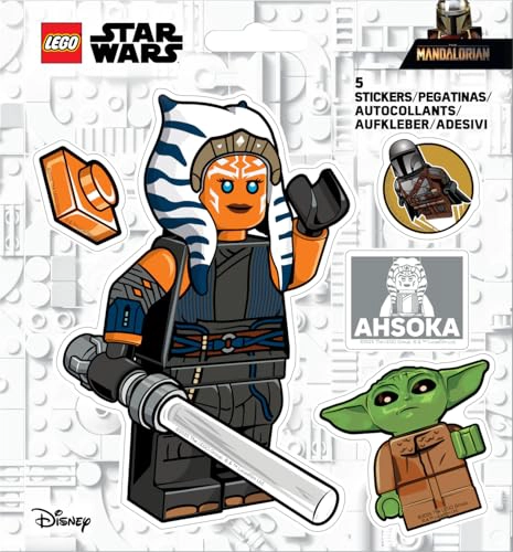 LEGO STAR WARS THE MANDALORIAN STICKER AHSOKA TANO 53767 5 CALCOMANIAS DE PET TROQUELADAS 1 HOJA - 1