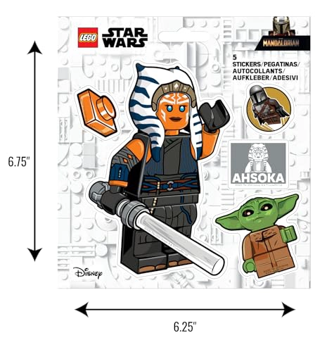 LEGO STAR WARS THE MANDALORIAN STICKER AHSOKA TANO 53767 5 CALCOMANIAS DE PET TROQUELADAS 1 HOJA - 2