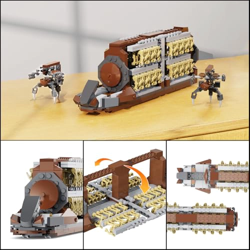 KIT DE CONSTRUCCION DE ATAQUE DE PELOTON CLON DEL EJE RCITO DE BATALLA DE 32 PIEZAS VEHICULO - 6