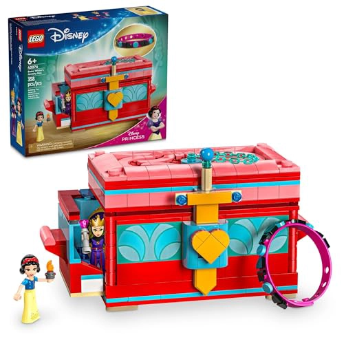 LEGO CAJA DE JOYERIA DE BLANCANIEVES DE DISNEY FIGURAS DE MINI MUÑECAS DE BLANCANIEVES Y LA REINA - 1