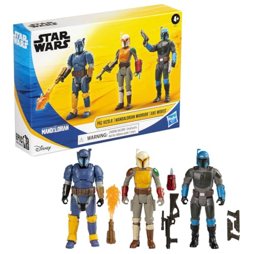 STAR WARS EPIC HERO SERIES UNITE THE CLANS PACK PAZ VIZSLA MANDALORIAN WARRIOR AXE WOVES FIGURAS - 3