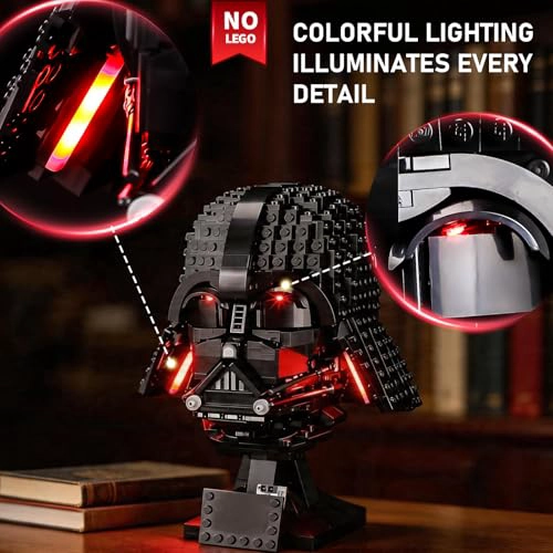BRIKSMAX KIT DE LUCES 20 COMPATIBLE CON LEGO STAR WARS DARTH VADER HELMET 75304 INTERRUPTOR - 3