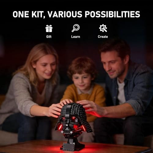 BRIKSMAX KIT DE LUCES 20 COMPATIBLE CON LEGO STAR WARS DARTH VADER HELMET 75304 INTERRUPTOR - 4