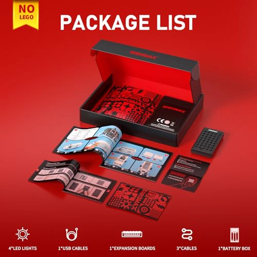 BRIKSMAX KIT DE LUCES 20 COMPATIBLE CON LEGO STAR WARS DARTH VADER HELMET 75304 INTERRUPTOR - 5