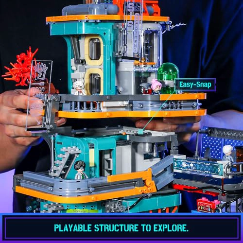 FUNWHOLE CYBERPUNK MANSION LIGHTING JUEGO DE LADRILLOS DE CONSTRUCCION 2524 PIEZAS DE EDIFICIOS - 2