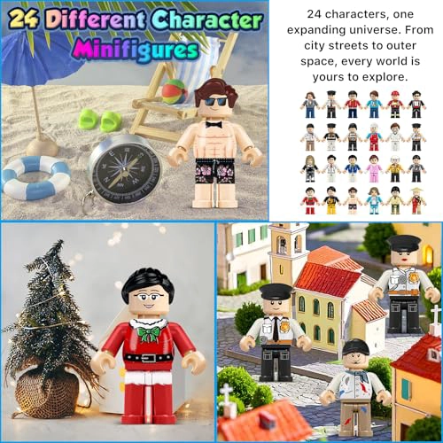 24 PIEZAS MINI FIGURAS DE BLOQUES DE CONSTRUCCION RELLENO DE MINIFIGURAS JUGUETE SOLO DE MINI - 2