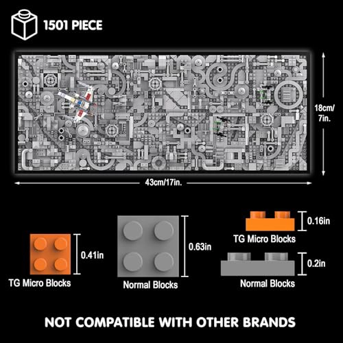 TG BLOCKS STAR TRENCH 3D WARS RUN ARTE DE PARED EN KIT DE MANUALIDADES CON LADRILLOS MICRO - 2