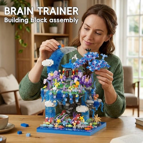 JUEGO DE MICRO BLOQUES DE CONSTRUCCION DE CHERRY BLOSSOM TREE DE 2769 PIEZAS PABELLON DE ISLA - 5