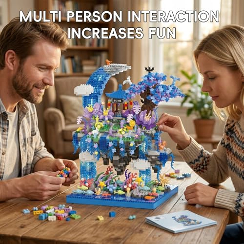 JUEGO DE MICRO BLOQUES DE CONSTRUCCION DE CHERRY BLOSSOM TREE DE 2769 PIEZAS PABELLON DE ISLA - 6