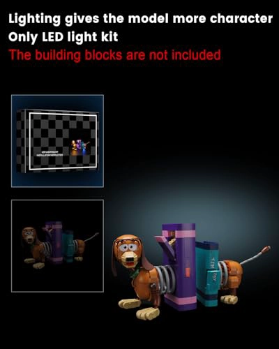 JUEGO DE ILUMINACION LED COMPATIBLE CON LEGO 43301 TOY STORY SLINKY DOG BOOKENDS KIT DE ILUMINACION - 6